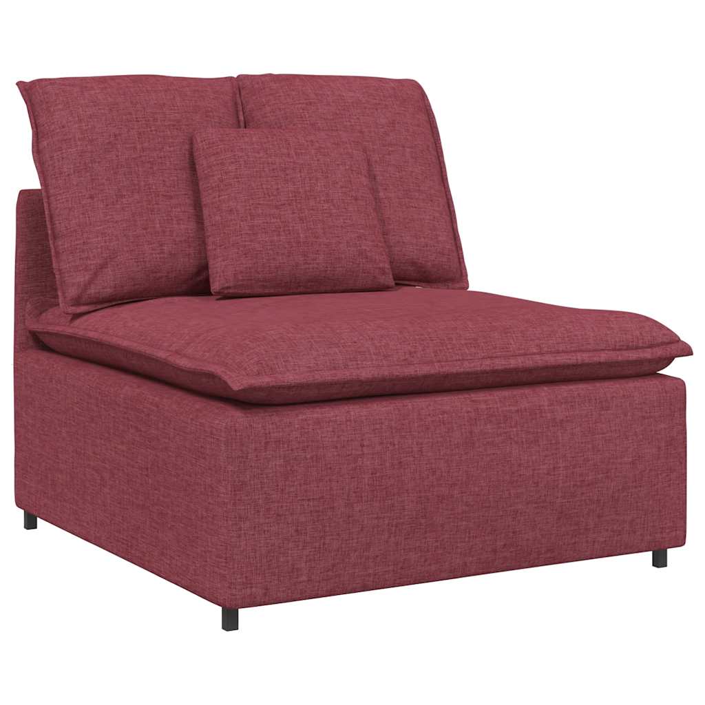 Modularna sofa s jastucima, vinsko crvena