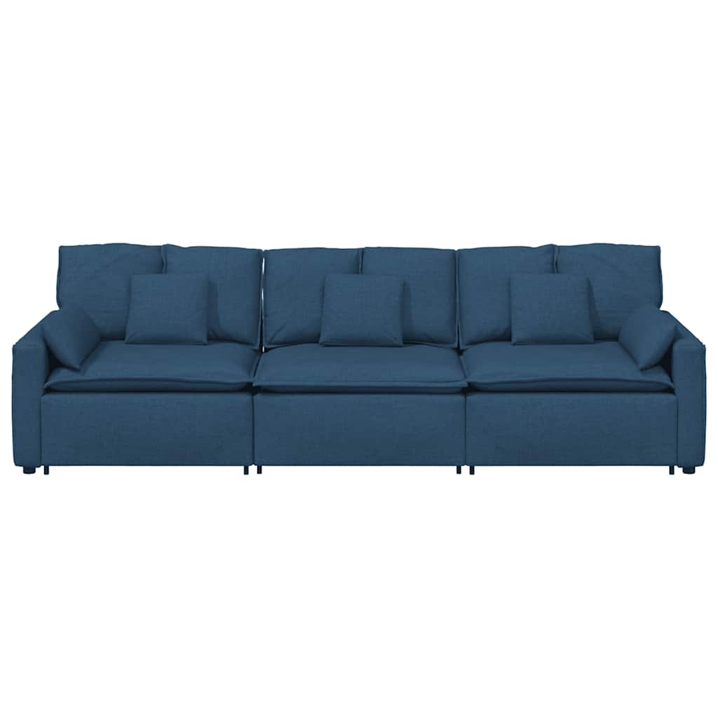 Modularna sofa s jastucima plava