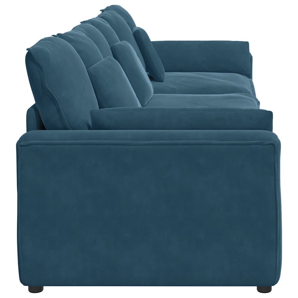 Modularna sofa s jastucima plava