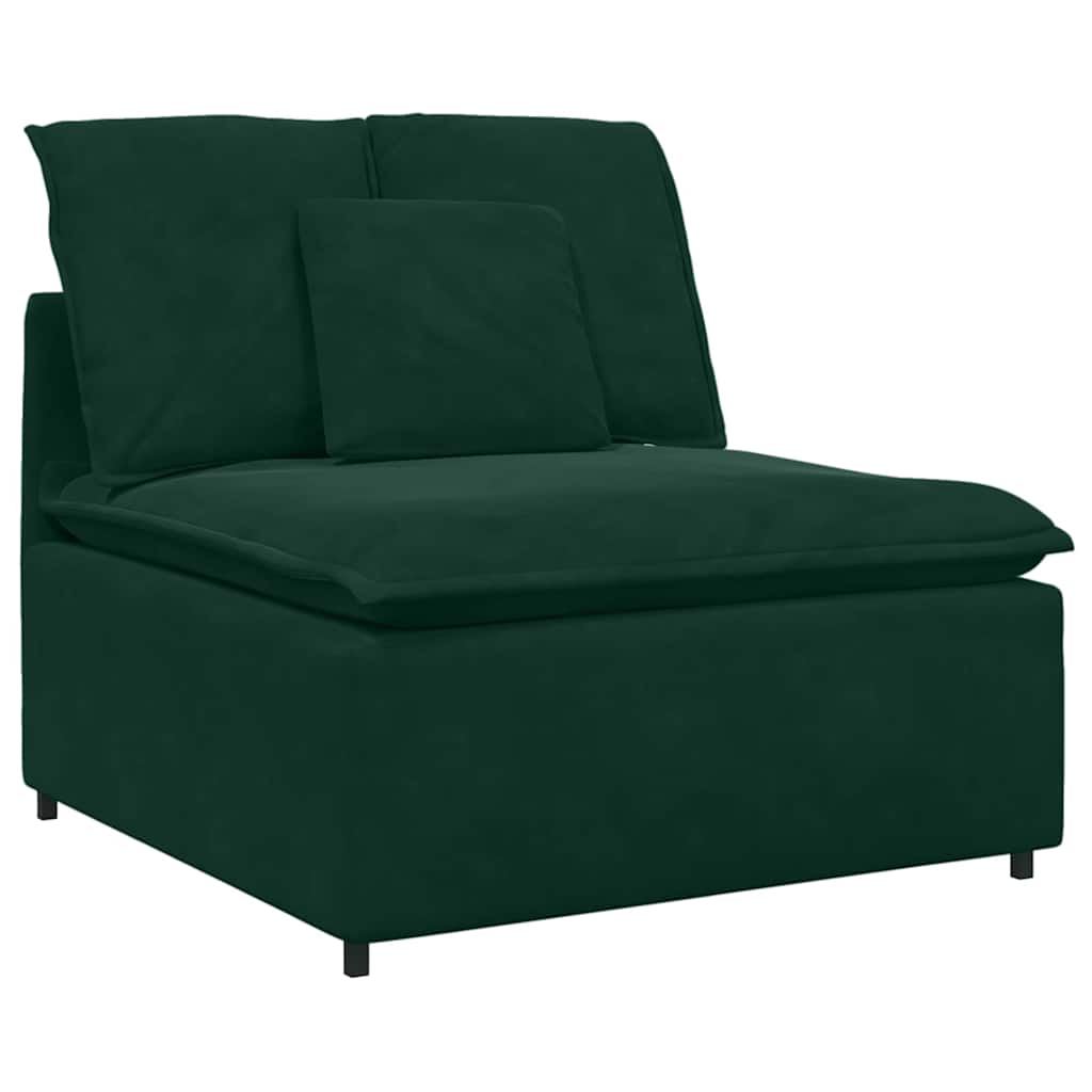 Modularna sofa s jastucima tamnozelena