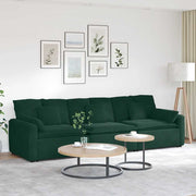 Modularna sofa s jastucima tamnozelena