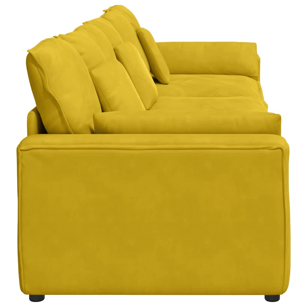 Modularna sofa s jastucima žuta