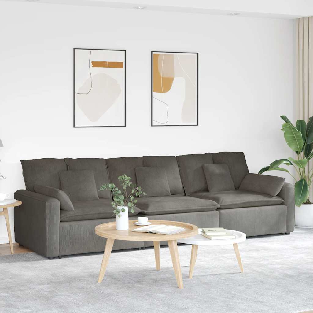 Modularna sofa s jastucima svijetlosiva