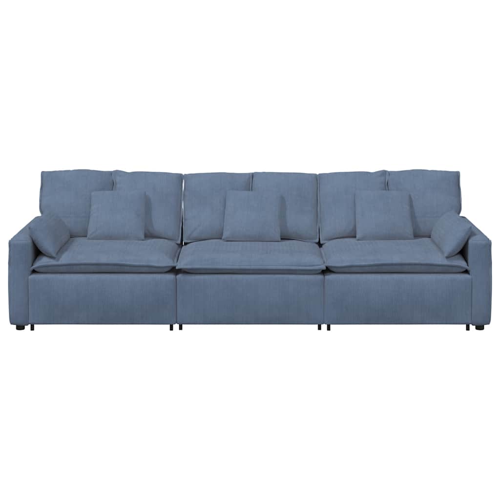 Modularna sofa s jastucima plava