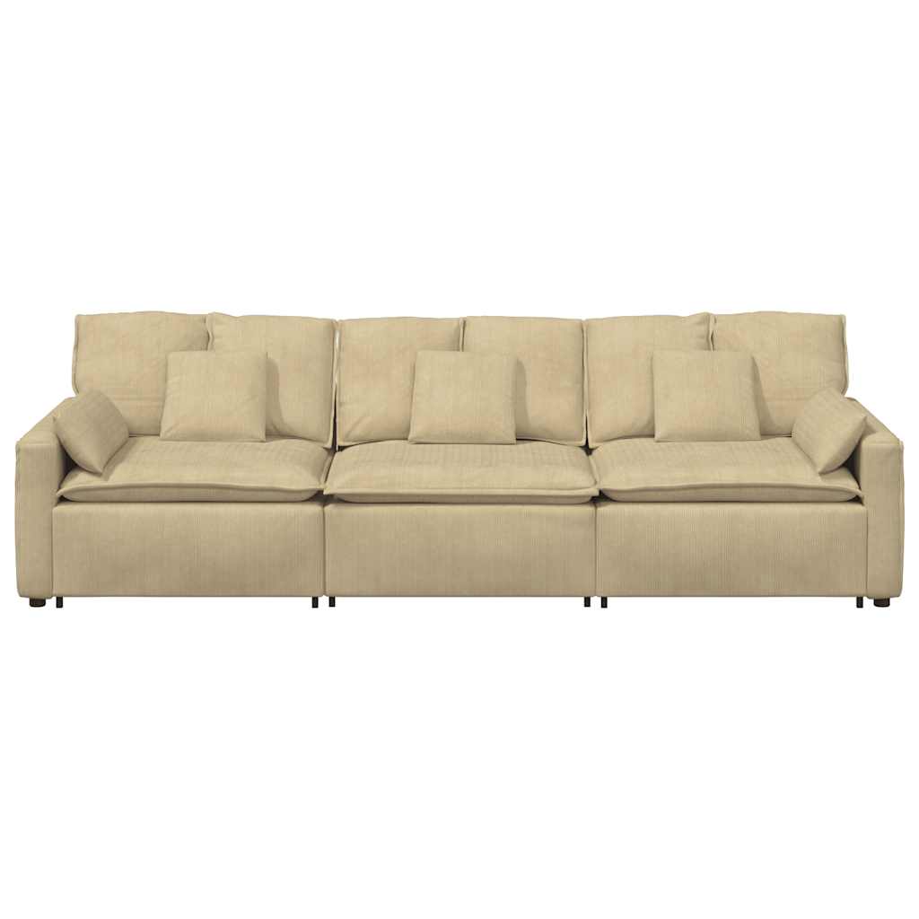 Modularna sofa s jastucima sivo-zelena