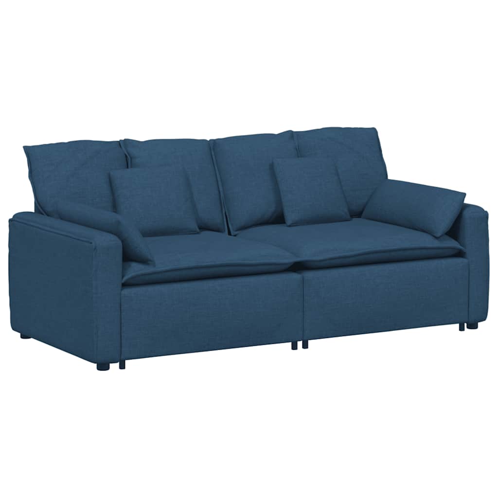 Modularna sofa s jastucima plava