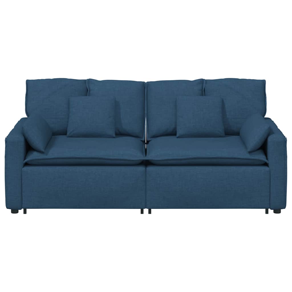Modularna sofa s jastucima plava