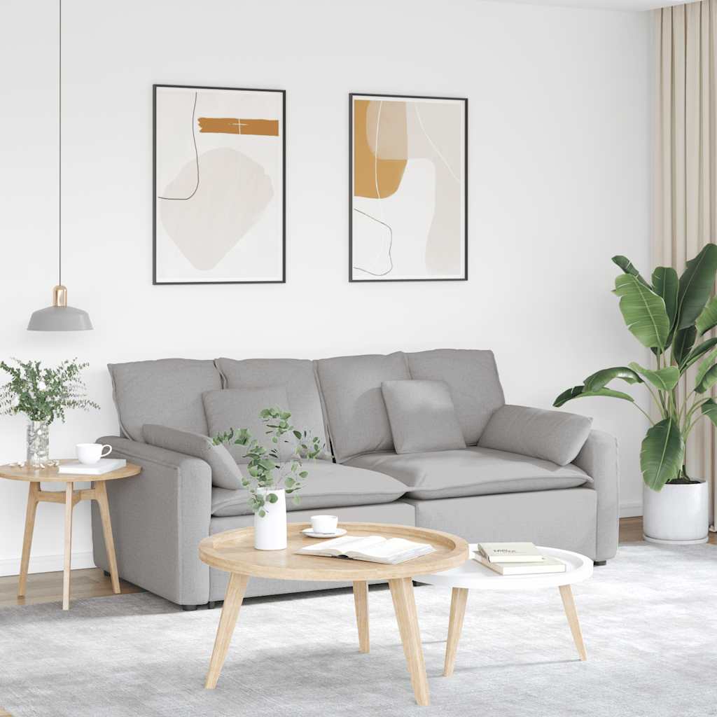Modularna sofa s jastucima, sive boje