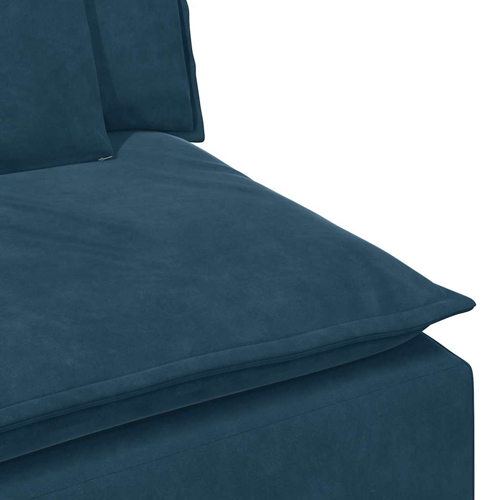 Modularna sofa s jastucima plava