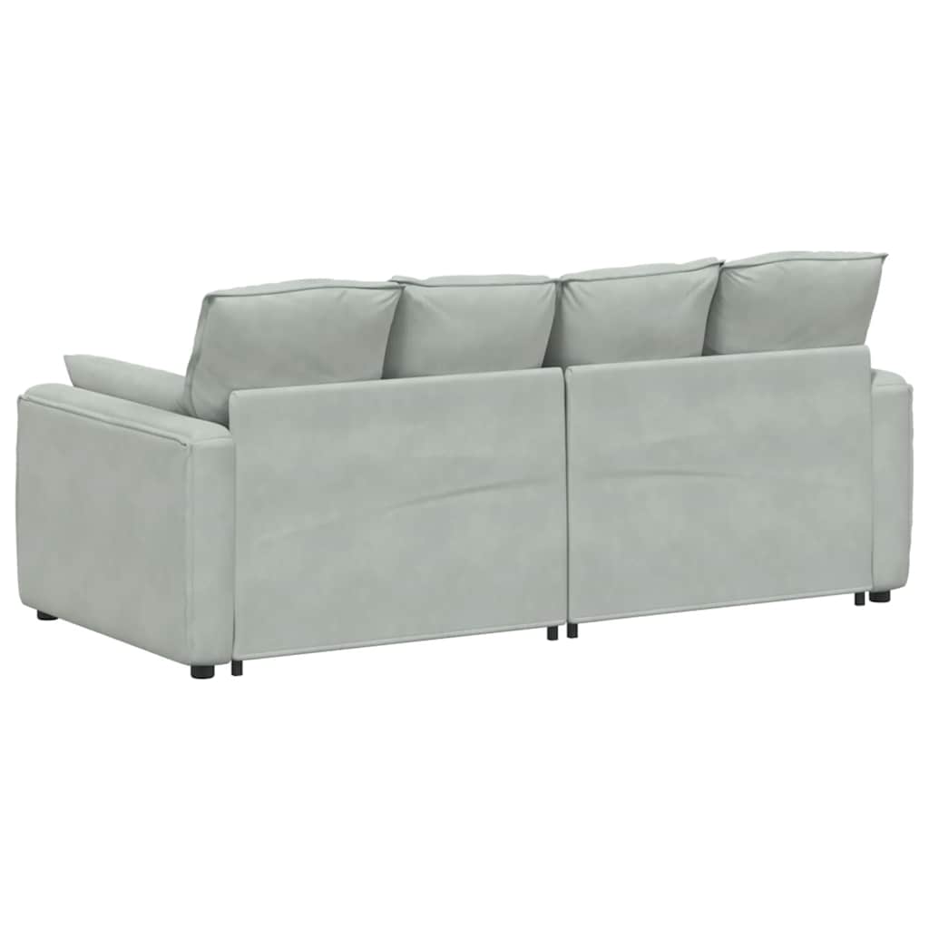 Modularna sofa s jastucima svijetlosiva