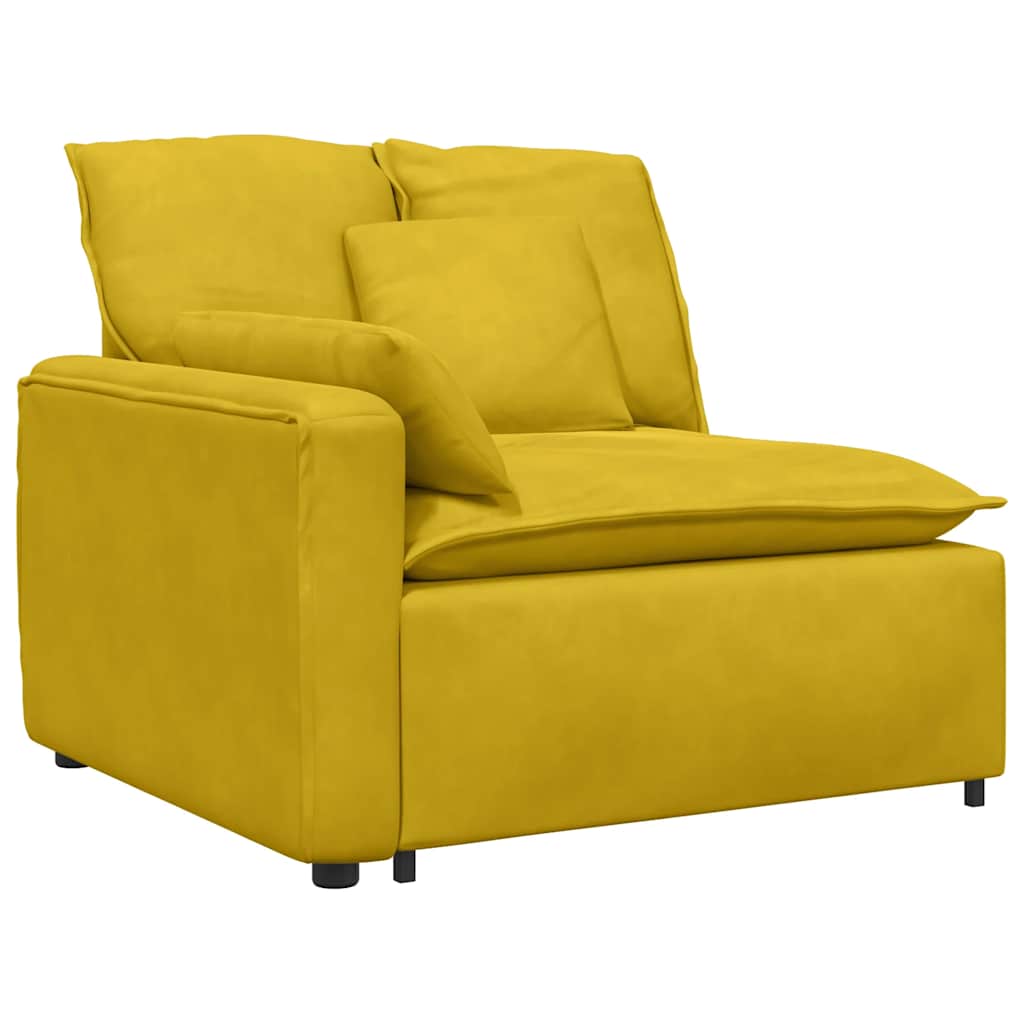 Modularna sofa s jastucima žuta
