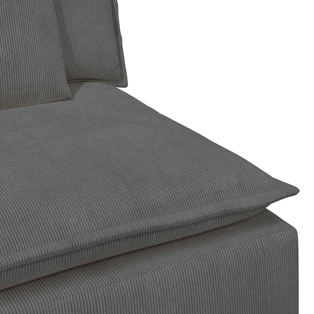 Modularna sofa s jastucima tamno siva