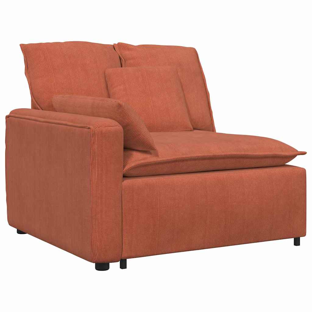 Modularna sofa s jastucima crveno-narančasta