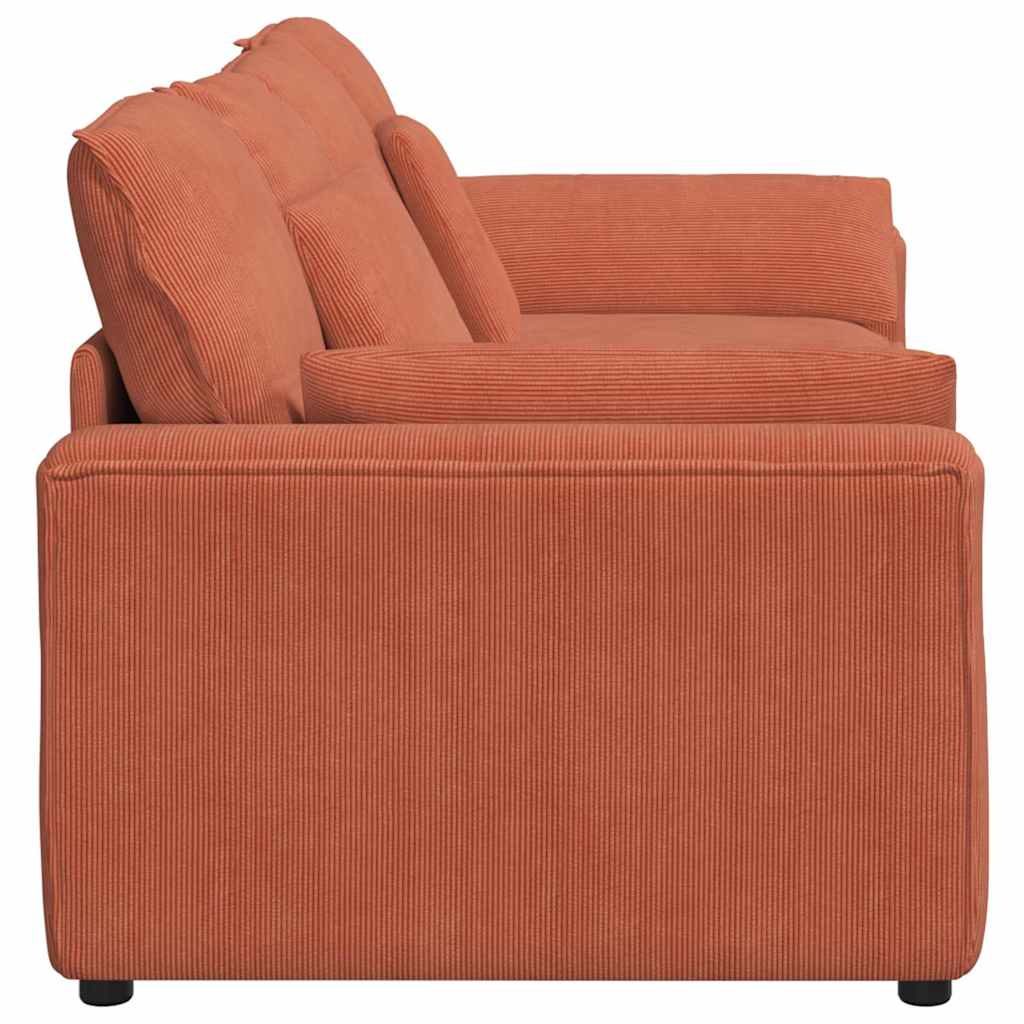 Modularna sofa s jastucima crveno-narančasta