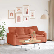 Modularna sofa s jastucima crveno-narančasta