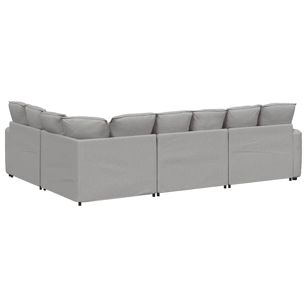 Modularna sofa s jastucima, tkanina, oblak sive boje