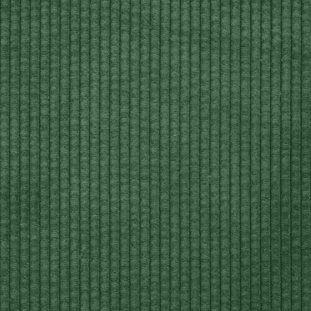 Modularna sofa s podnožjem i jastucima, tamnozelena, korduro tkanina