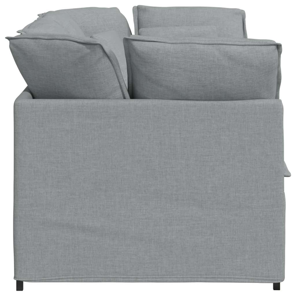 Modularna sofa s jastucima, tkanina, svijetlo siva
