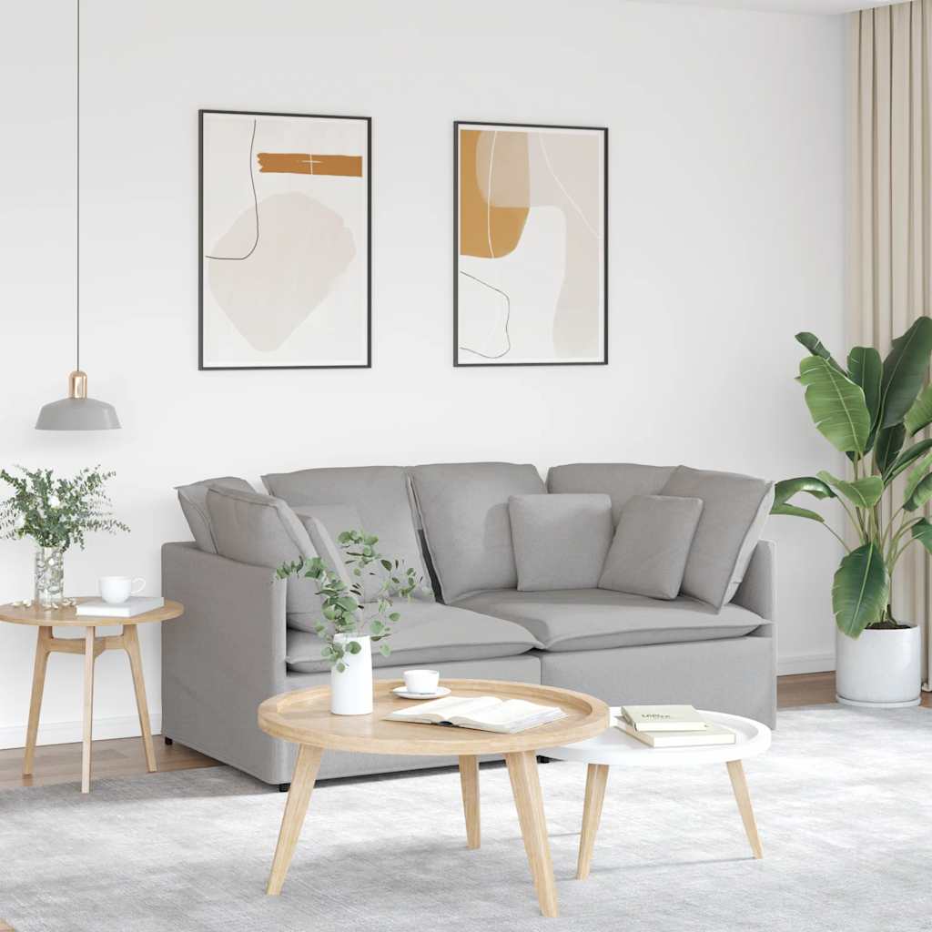 Modularna sofa s jastucima, tkanina, oblak sive boje
