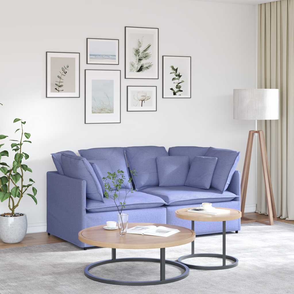 Modularna sofa s jastucima, tkanina, traperice, plava