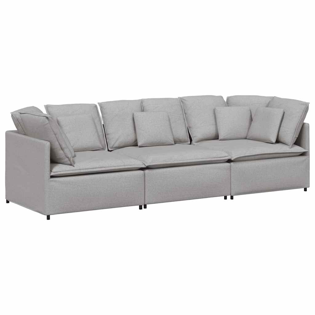 Modularna sofa s jastucima, tkanina, oblak sive boje