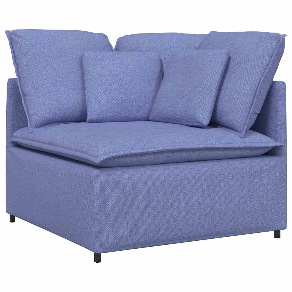 Modularna sofa s jastucima, tkanina, traperice, plava
