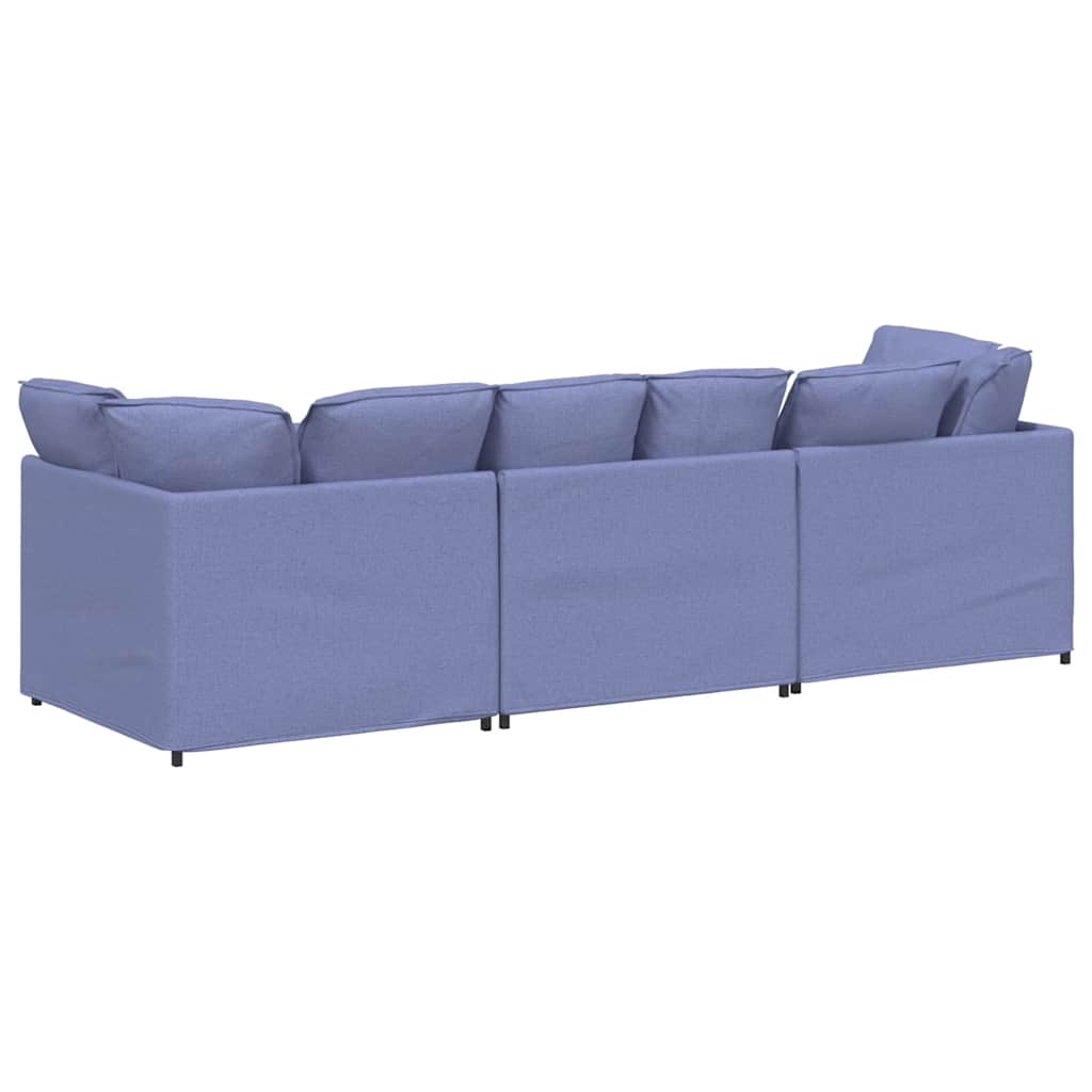Modularna sofa s jastucima, tkanina, traperice, plava