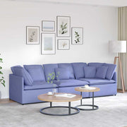 Modularna sofa s jastucima, tkanina, traperice, plava