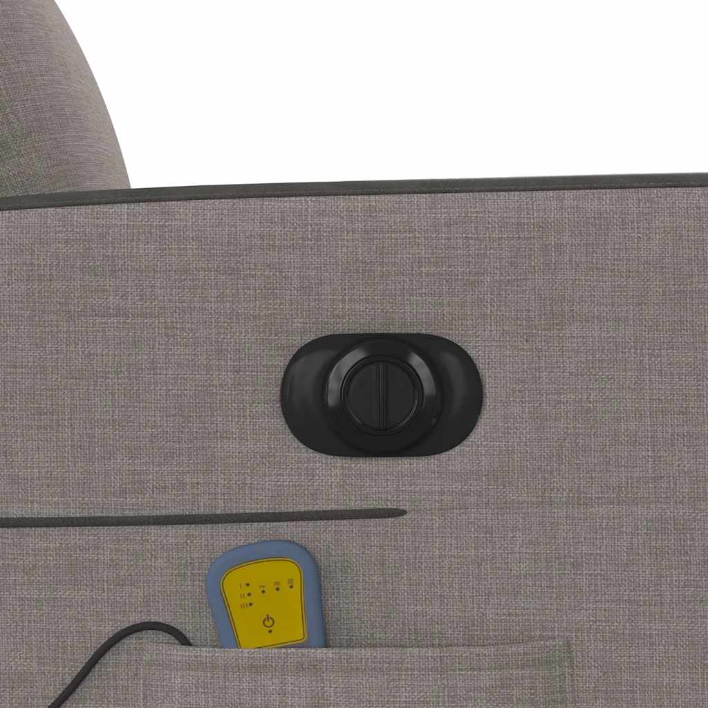 Električni masažni naslonjač na podizanje od tkanine smeđesivi