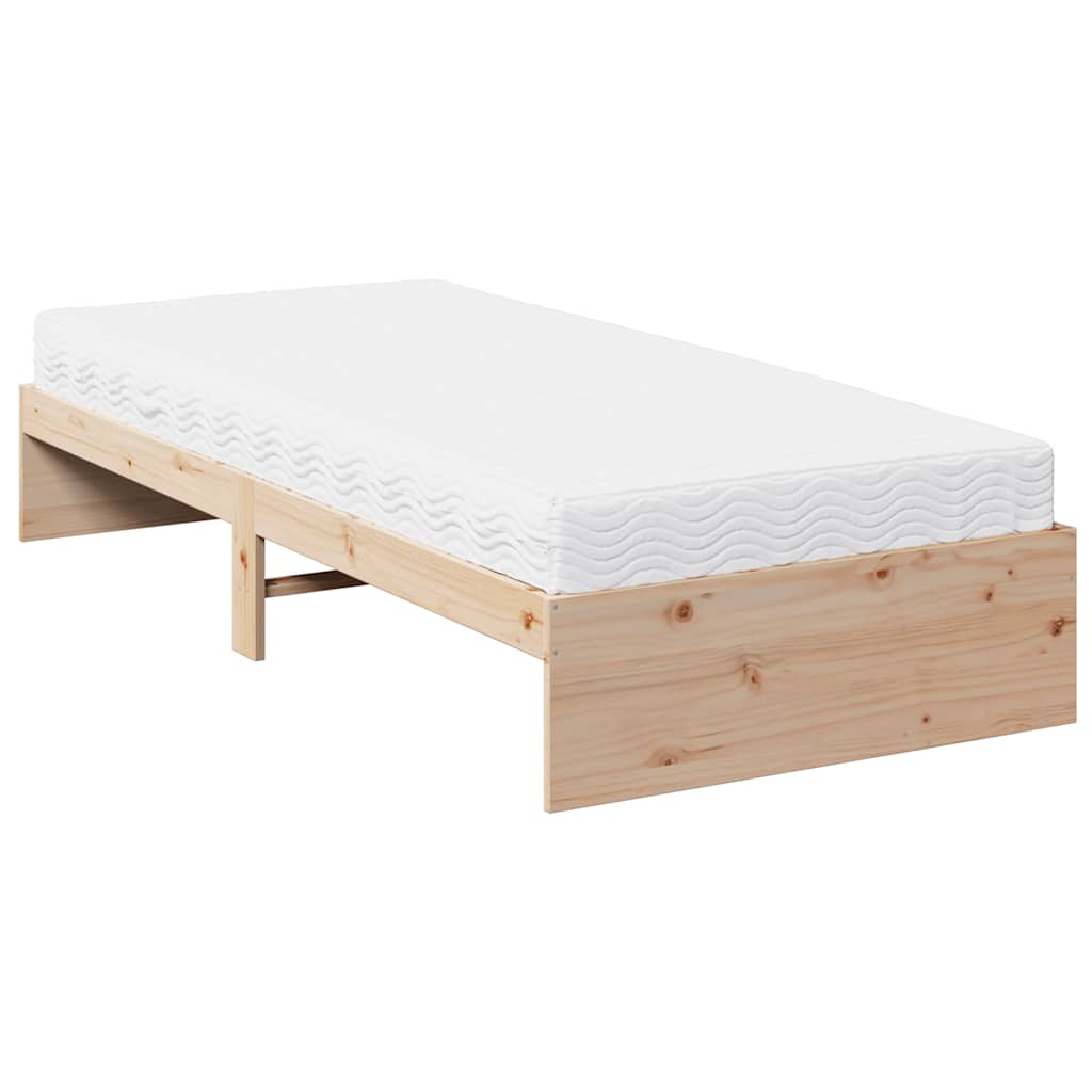 Dnevni krevet s madracem 90 x 200 cm od masivne borovine