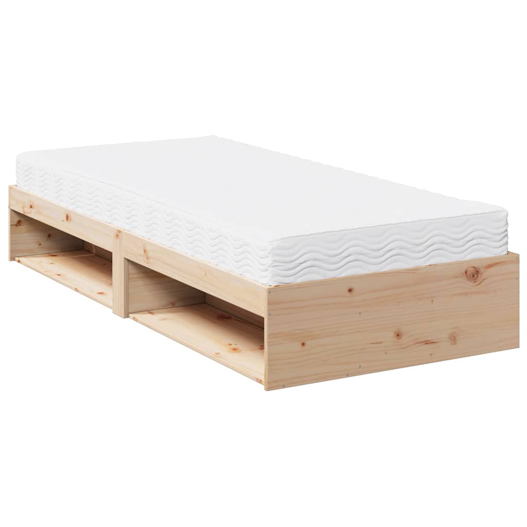 Dnevni krevet s madracem 90 x 190 cm od masivne borovine