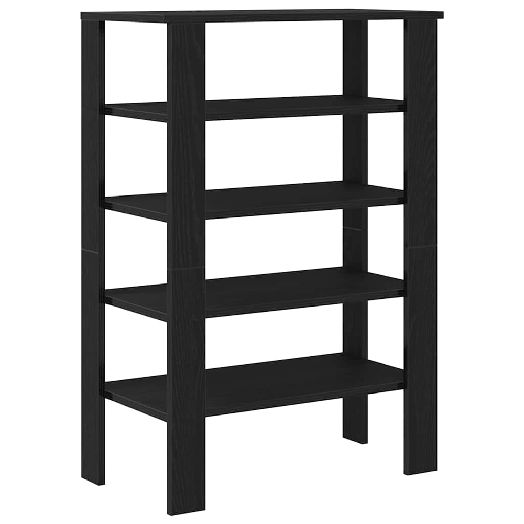 Stalak za cipele crni 61x32x87,5 cm od konstruiranog drva