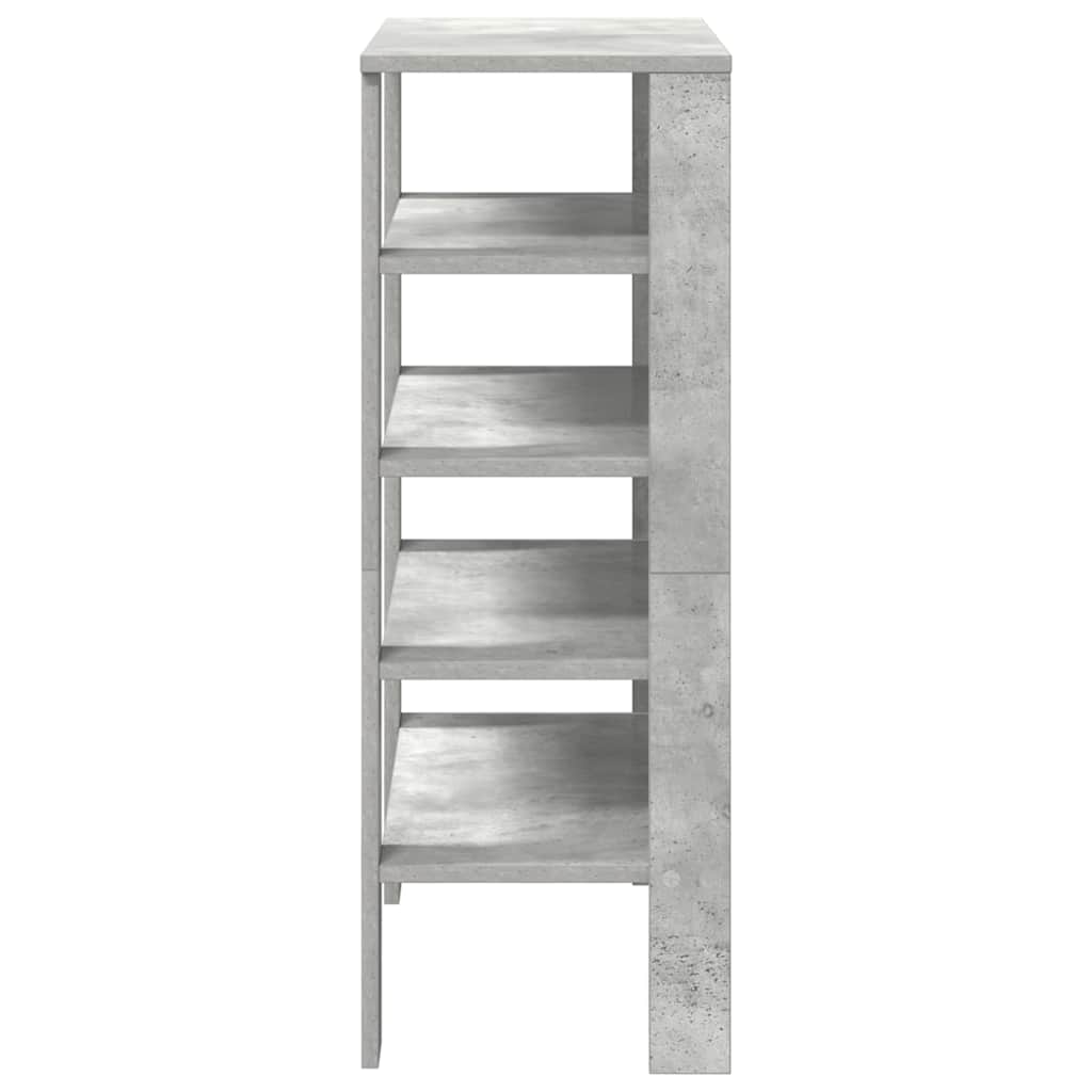 Stalak za cipele boja betona 61x32x87,5 cm konstruirano drvo