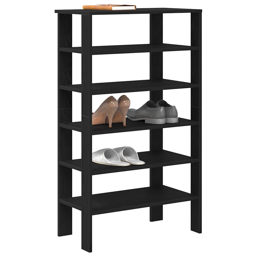 Stalak za cipele crni 61x32x105 cm od konstruiranog drva