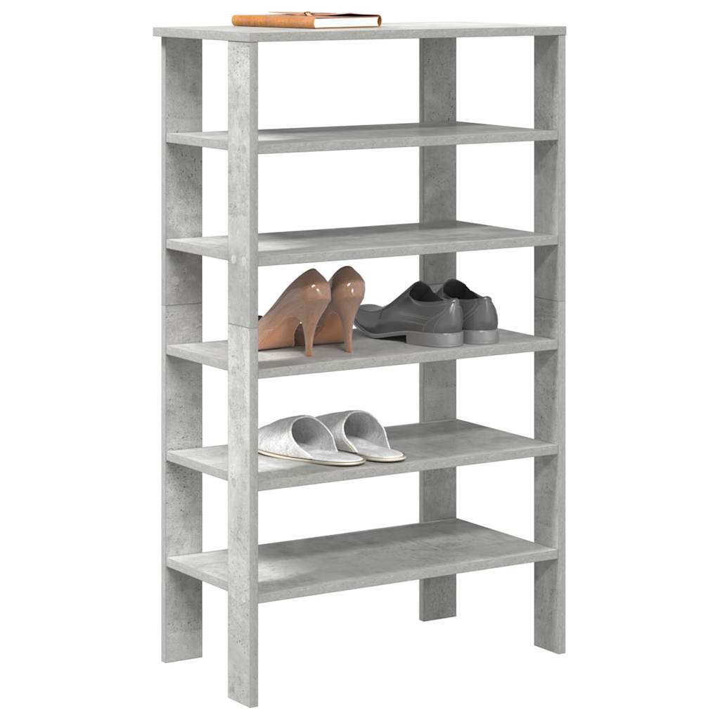 Stalak za cipele boja betona 61x32x105 cm konstruirano drvo