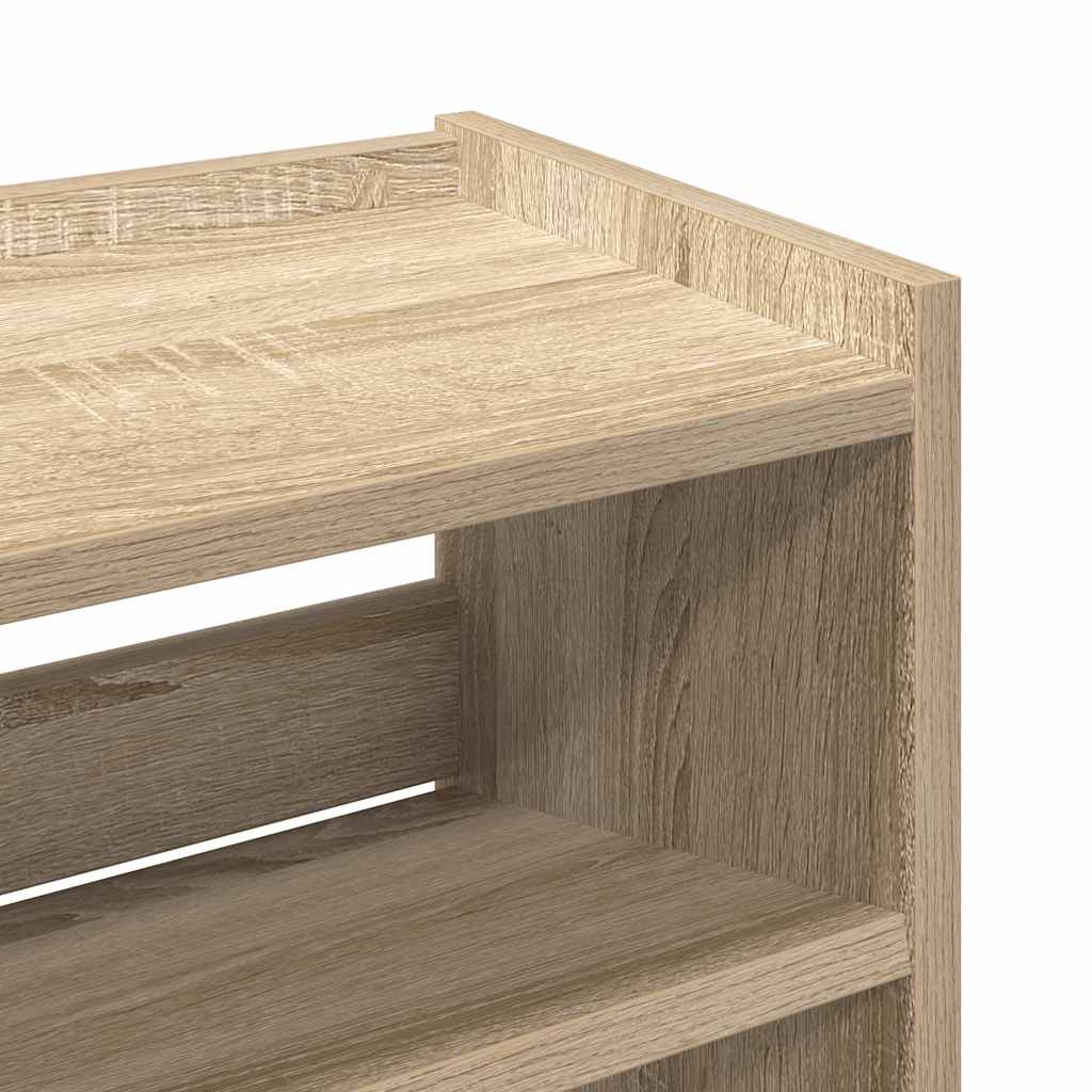 Stalak za cipele boja hrasta 60x25x81 cm konstruirano drvo