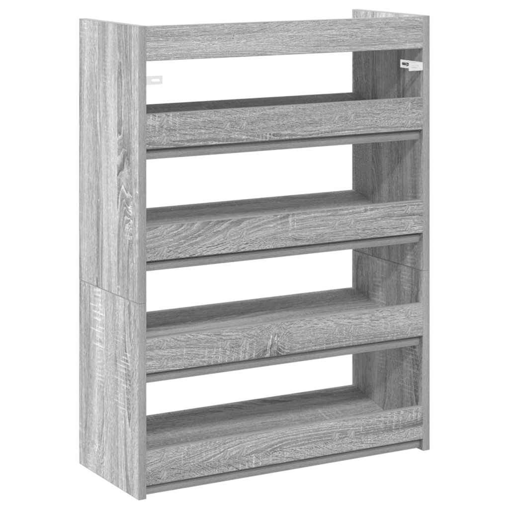 Stalak za cipele boja hrasta 60x25x81 cm konstruirano drvo