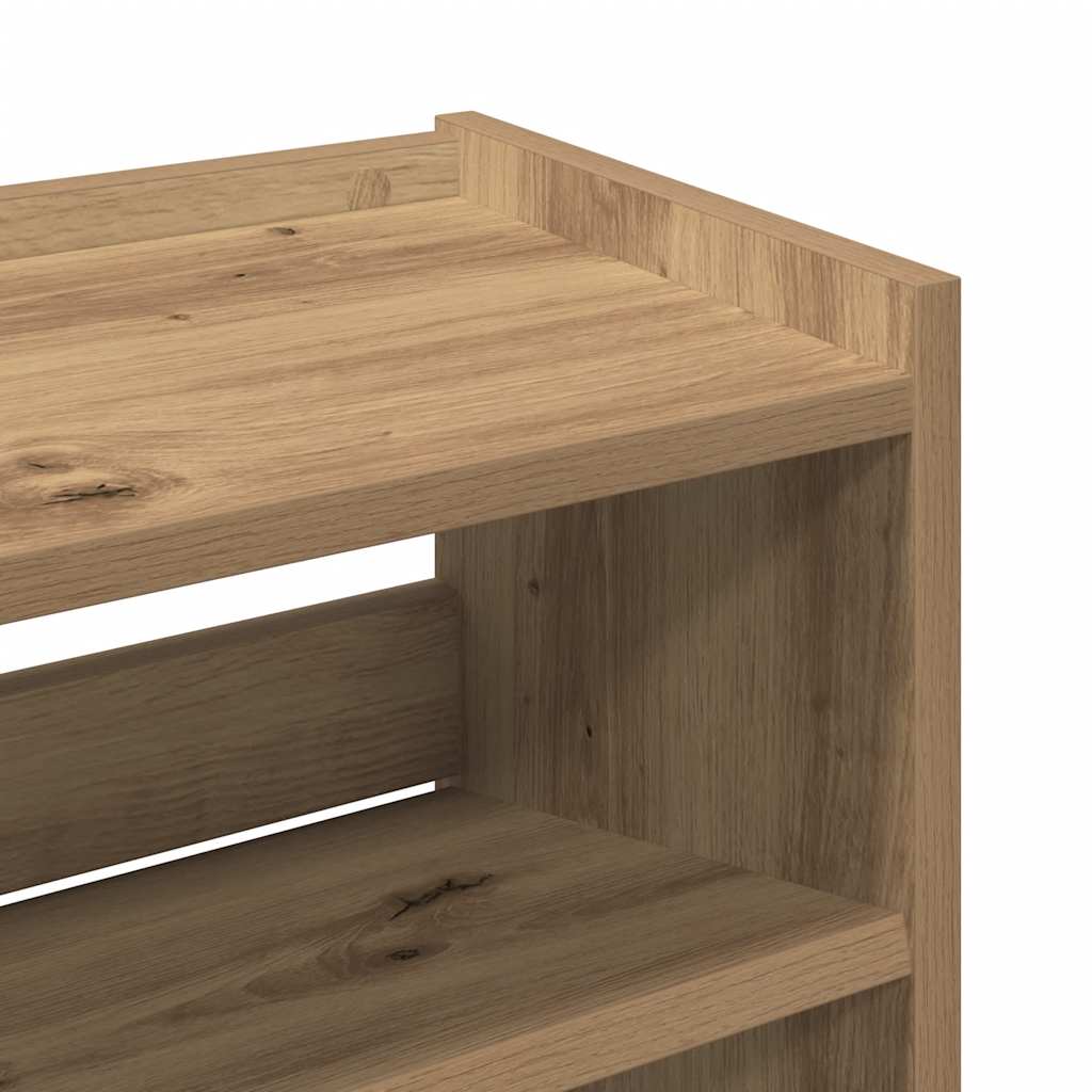 Stalak za cipele boja hrasta 60x25x81 cm konstruirano drvo