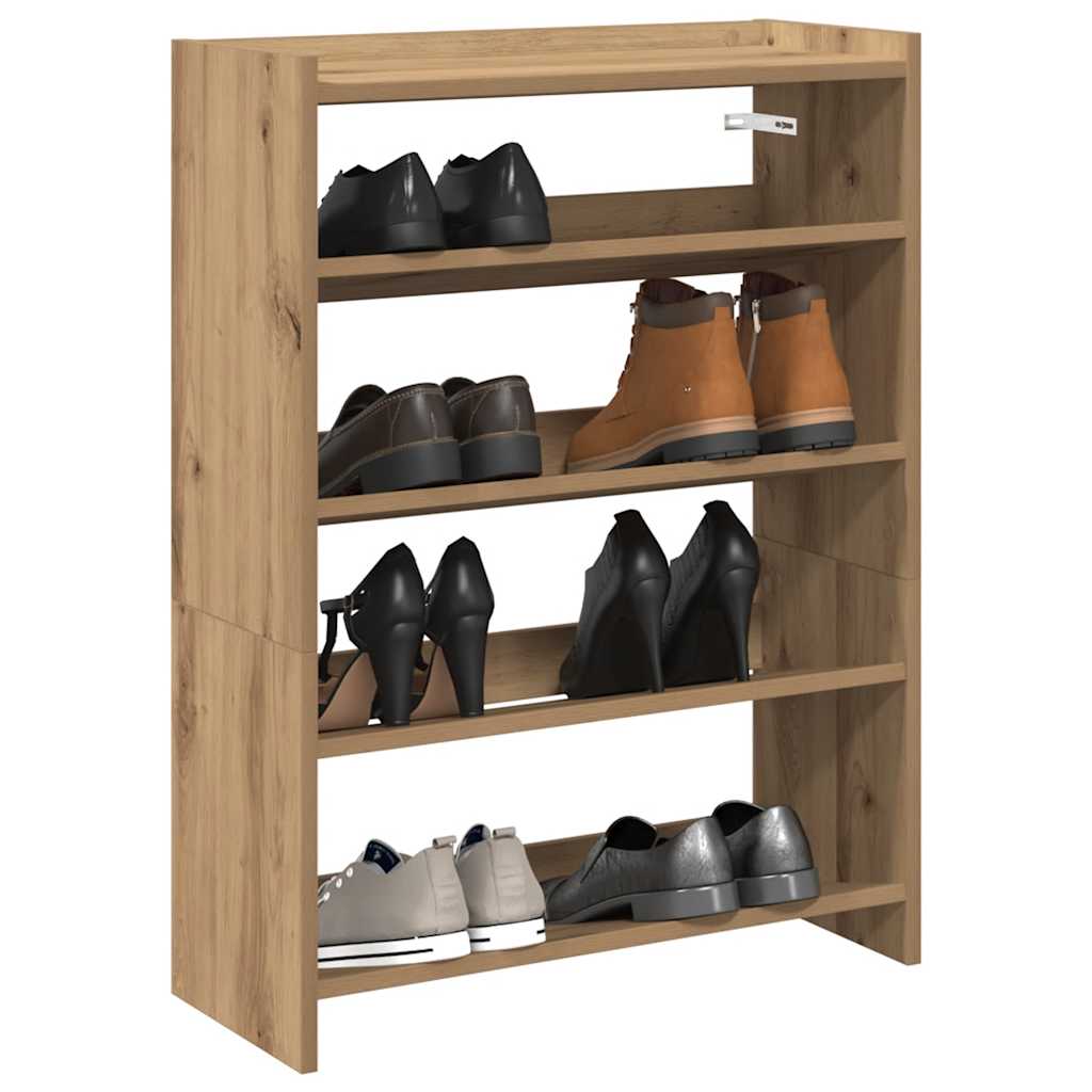 Stalak za cipele boja hrasta 60x25x81 cm konstruirano drvo