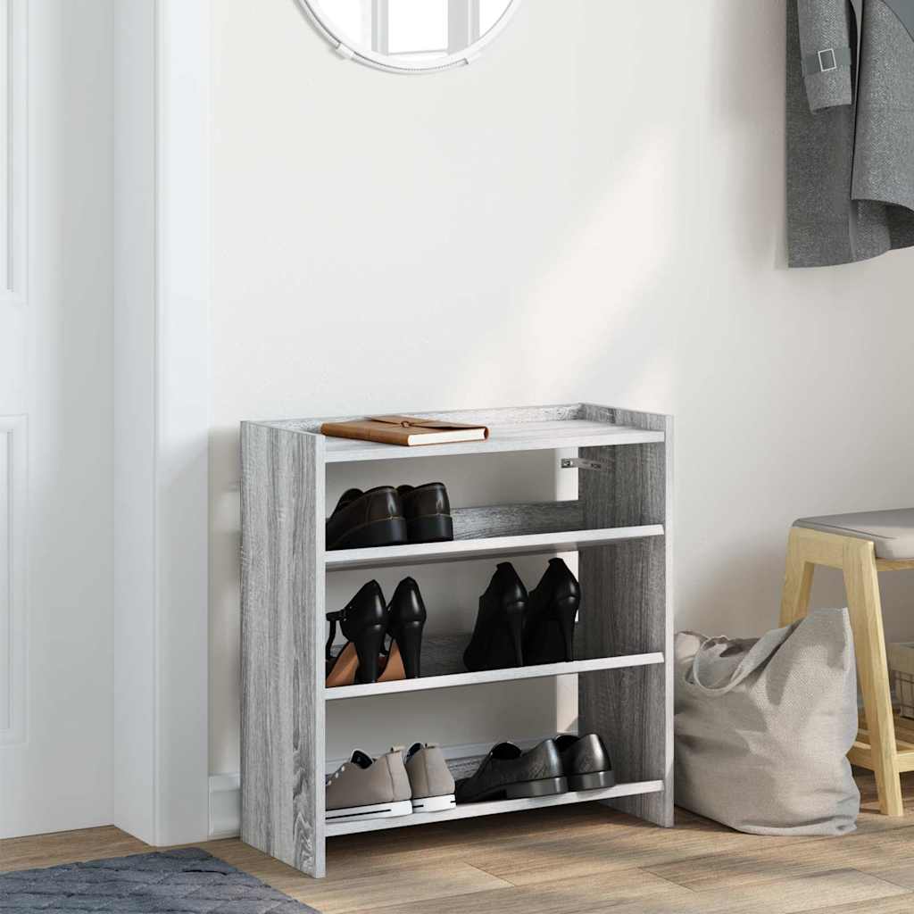 Stalak za cipele boja hrasta 60x25x62 cm konstruirano drvo