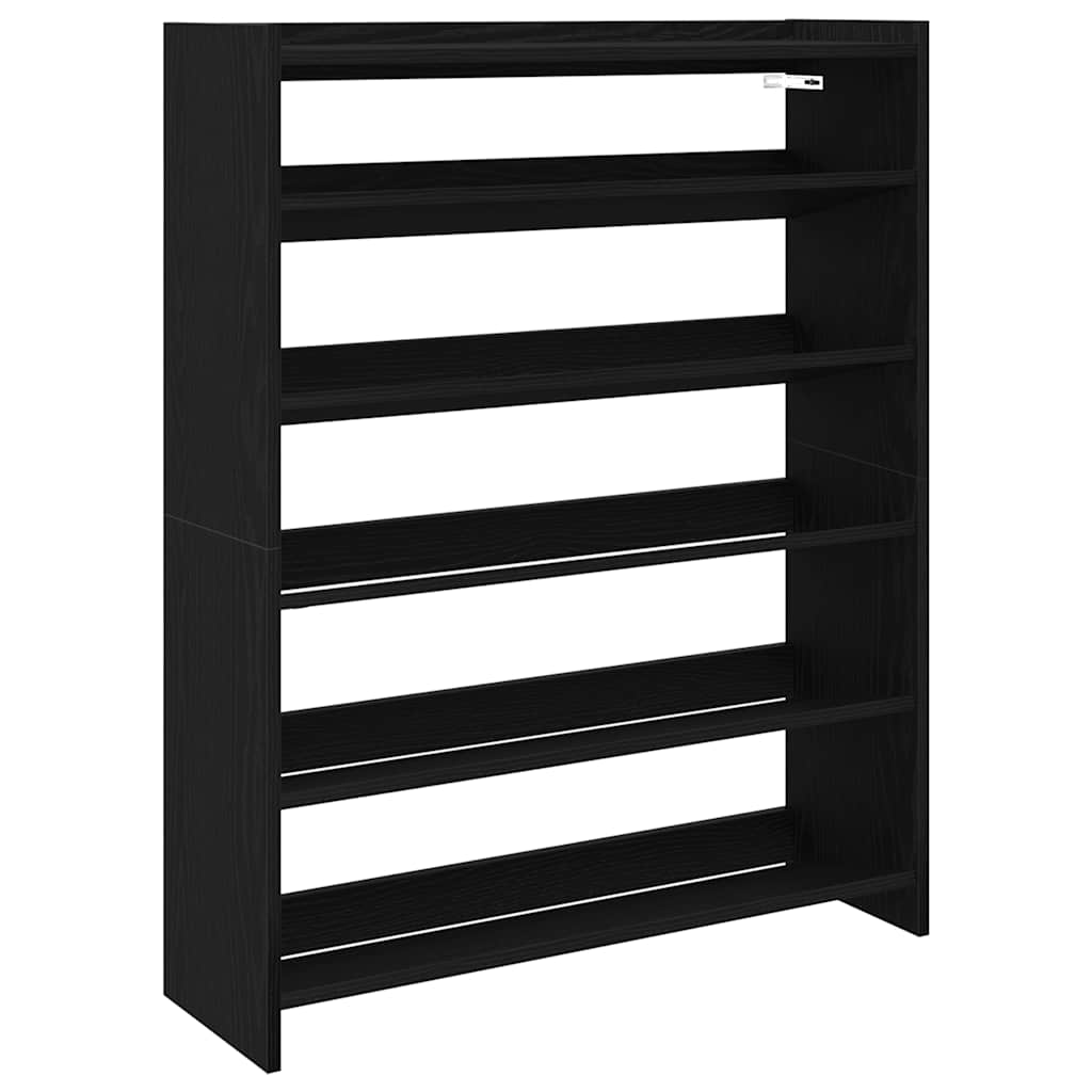 Stalak za cipele crni 80x25x100 cm od konstruiranog drva