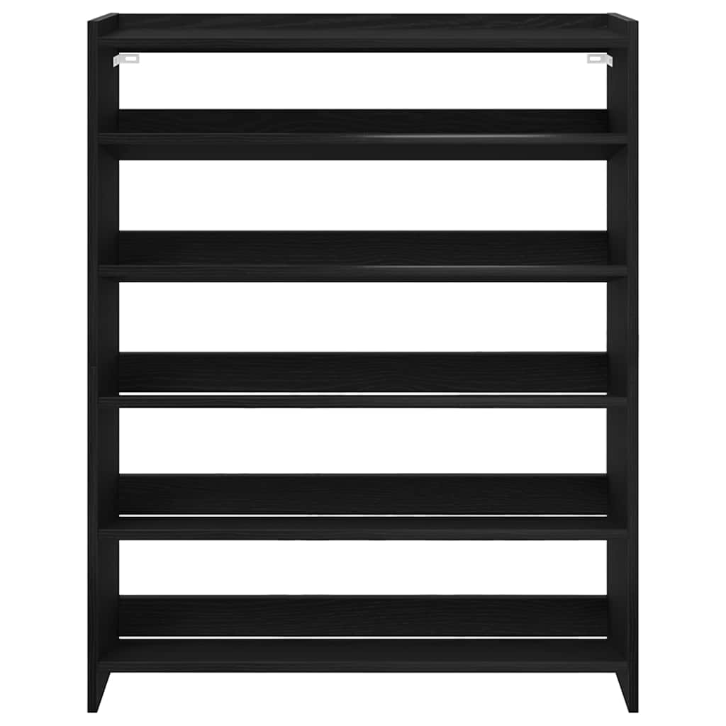Stalak za cipele crni 80x25x100 cm od konstruiranog drva