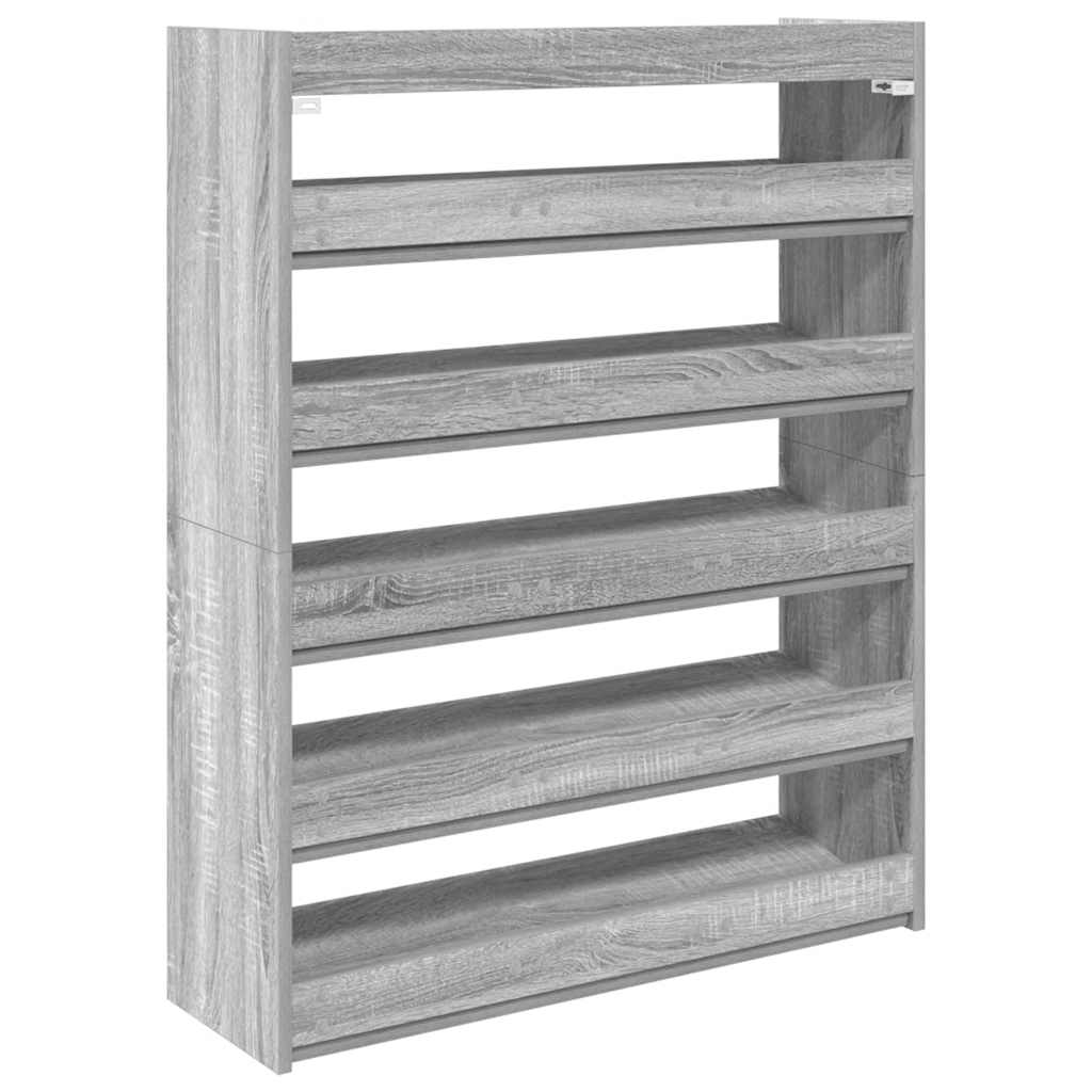 Stalak za cipele boja hrasta 80x25x100 cm konstruirano drvo