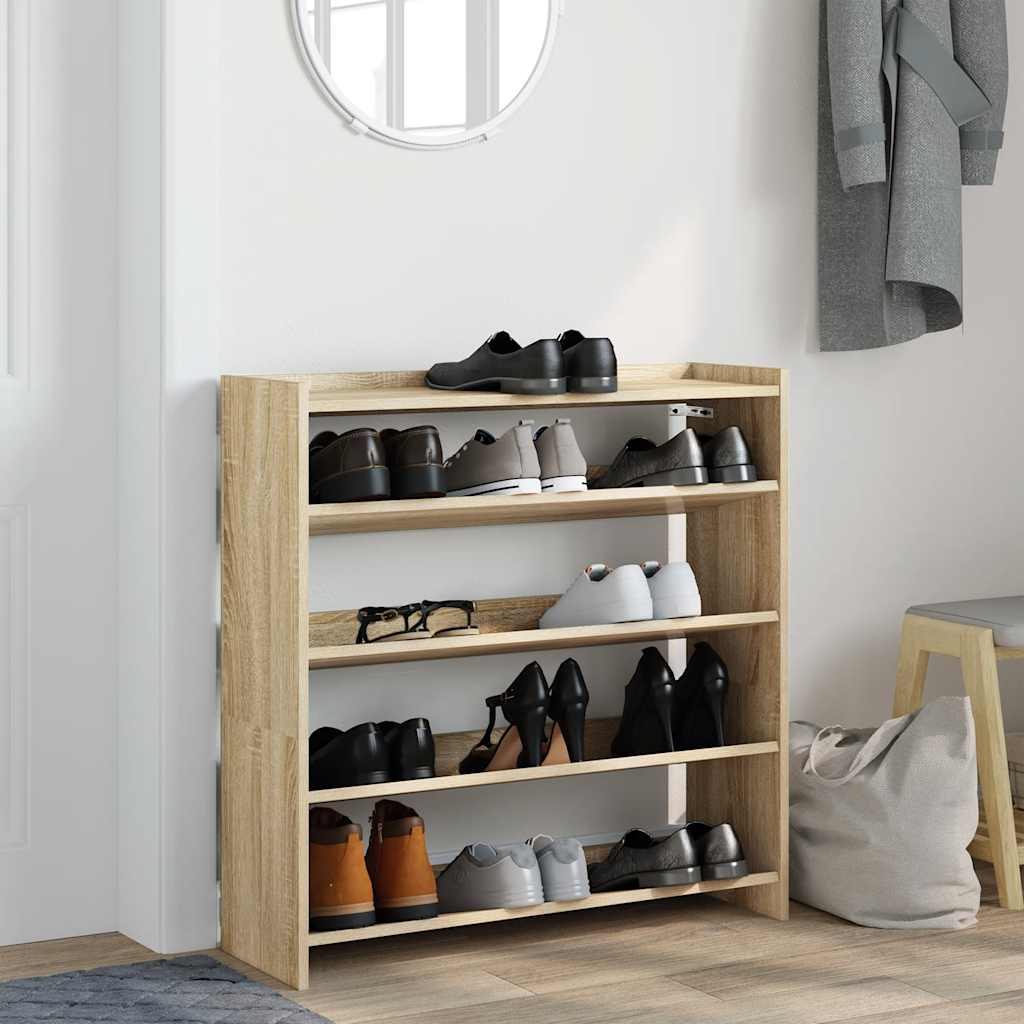 Stalak za cipele boja hrasta 80x25x81 cm konstruirano drvo