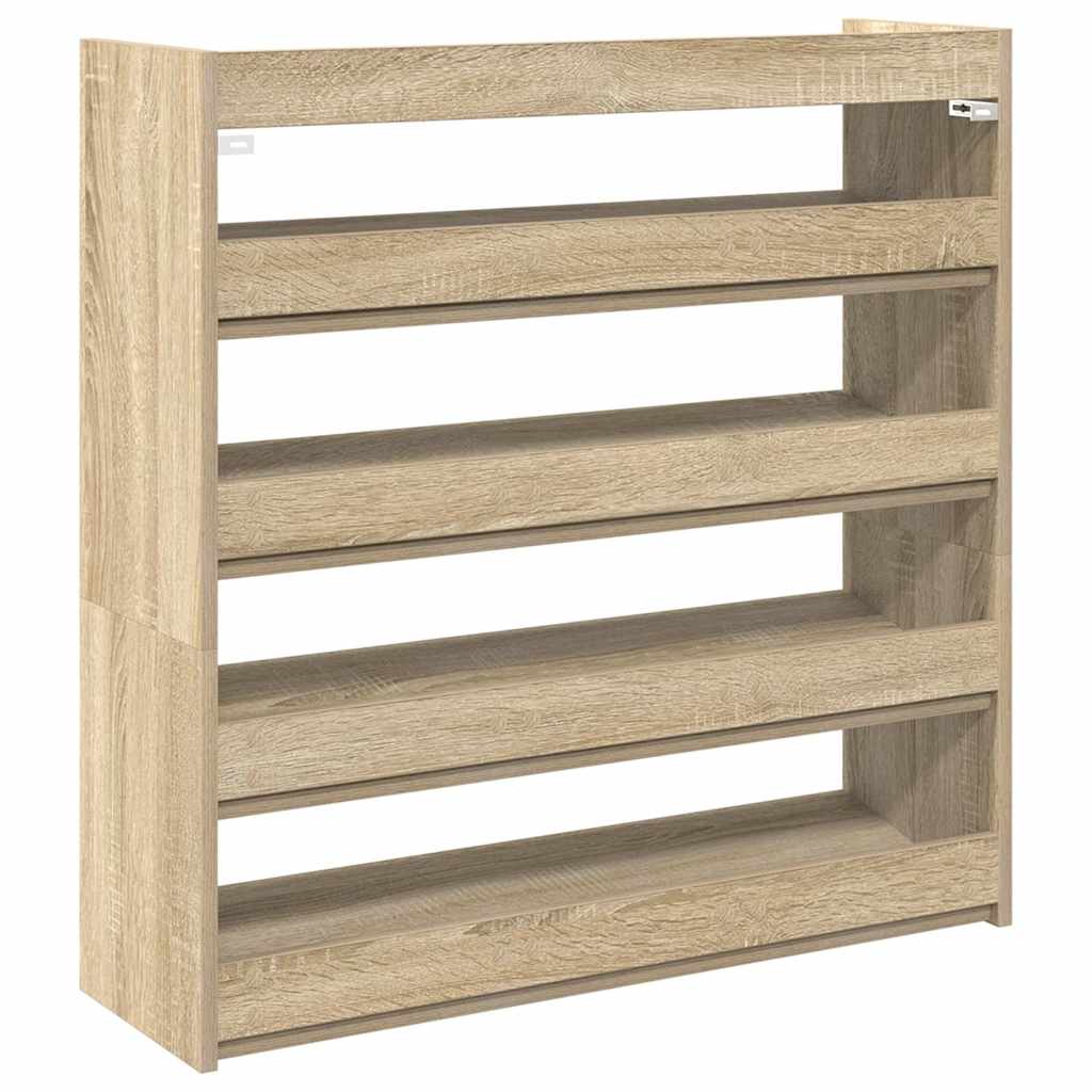 Stalak za cipele boja hrasta 80x25x81 cm konstruirano drvo