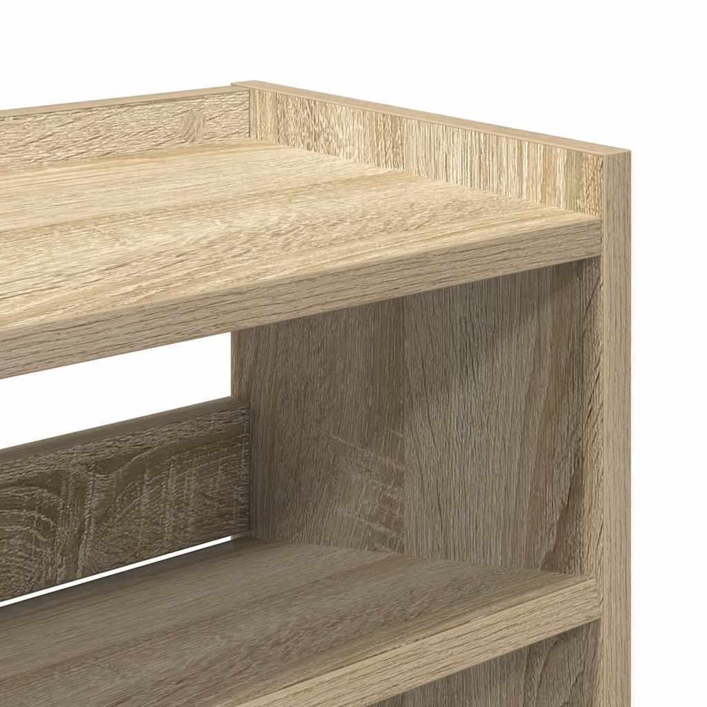 Stalak za cipele boja hrasta 80x25x81 cm konstruirano drvo
