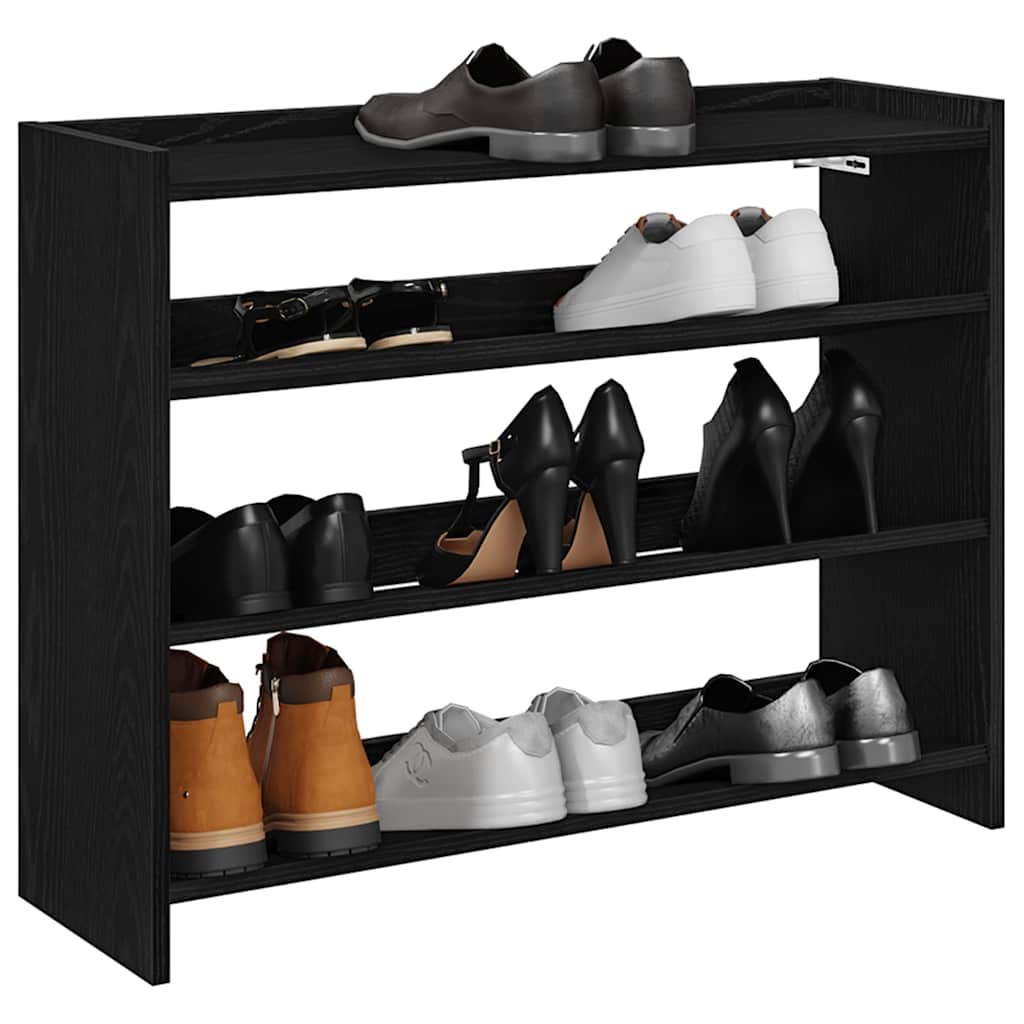 Stalak za cipele crni 80x25x62 cm od konstruiranog drva
