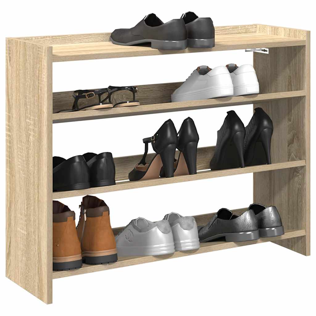 Stalak za cipele boja hrasta 80x25x62 cm konstruirano drvo