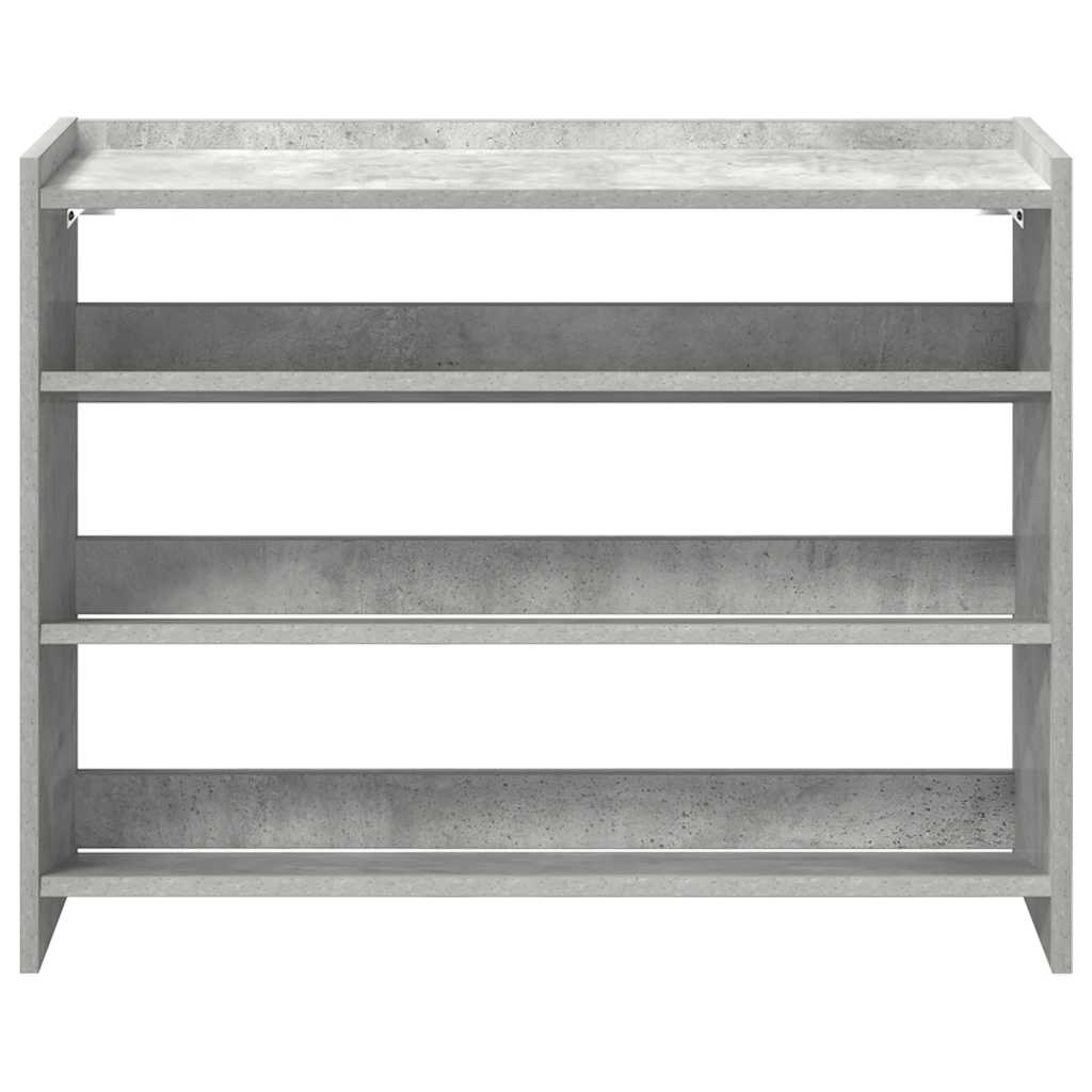 Stalak za cipele boja betona 80x25x62 cm konstruirano drvo