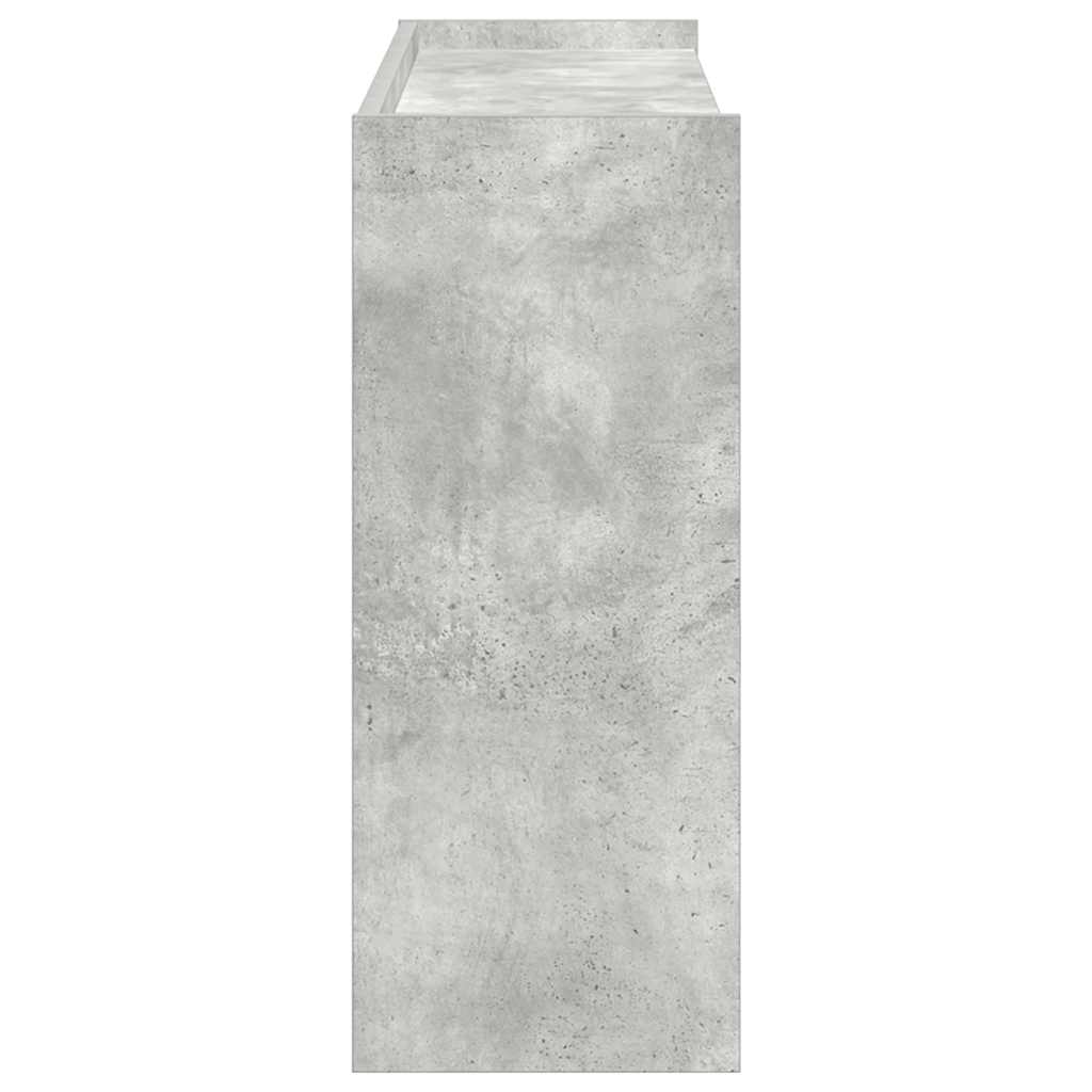 Stalak za cipele boja betona 80x25x62 cm konstruirano drvo